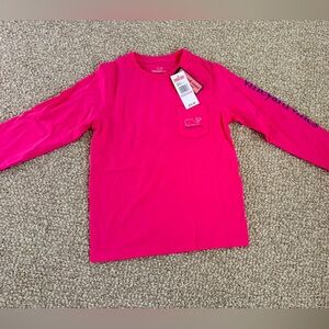 NWT Vineyard Vines Kids Bright Pink Long Sleeve Tee Girls 6